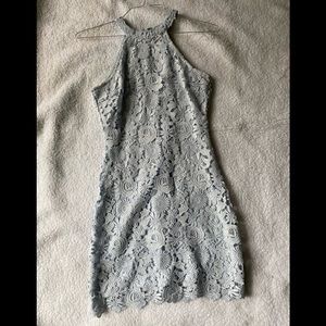Lulus high neck lace mini dress
